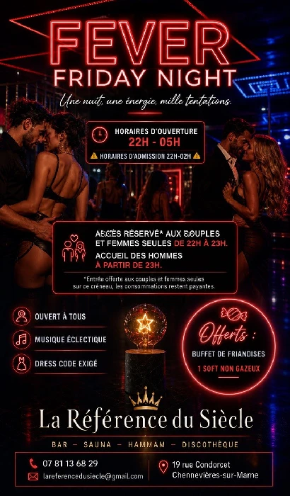 Fever Friday Night – Club libertin discothèque Chennevières-sur-Marne